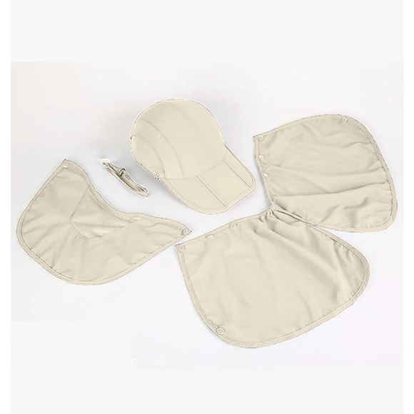 Beige Sun Protection Hat with Neck Flap - Picture 2 of 2
